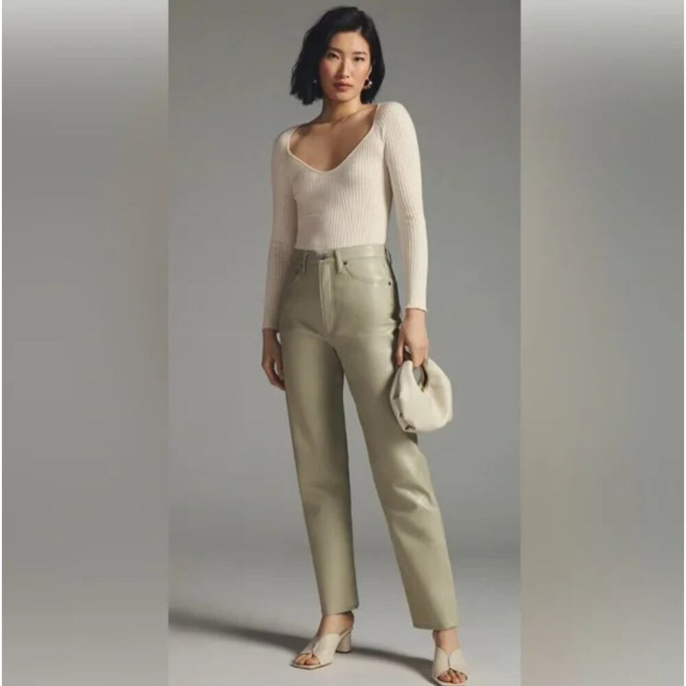 AGOLDE '90s Pinch Waist Leather Pants - New 31 Waist